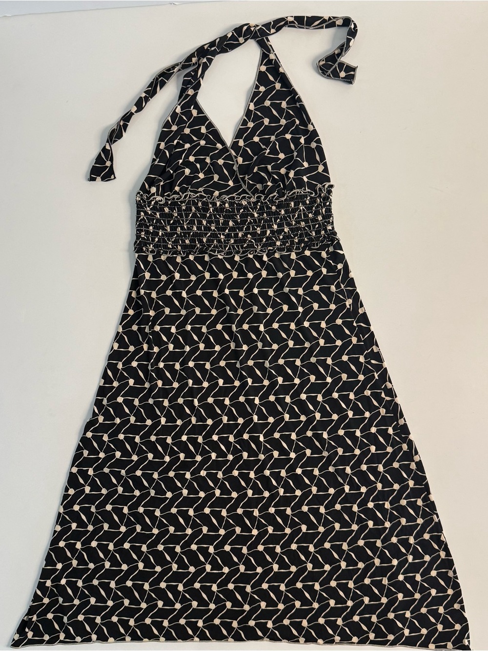 Vintage New with Tags Max Studio Halter Neck Dress Size S Color Black USA made